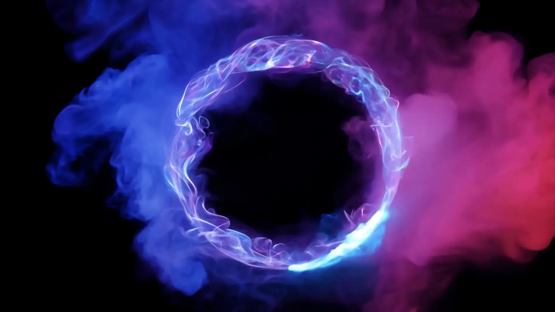 Circular Neon Smock Halo Logo Animation Background